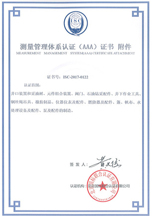 测量管理体系附件